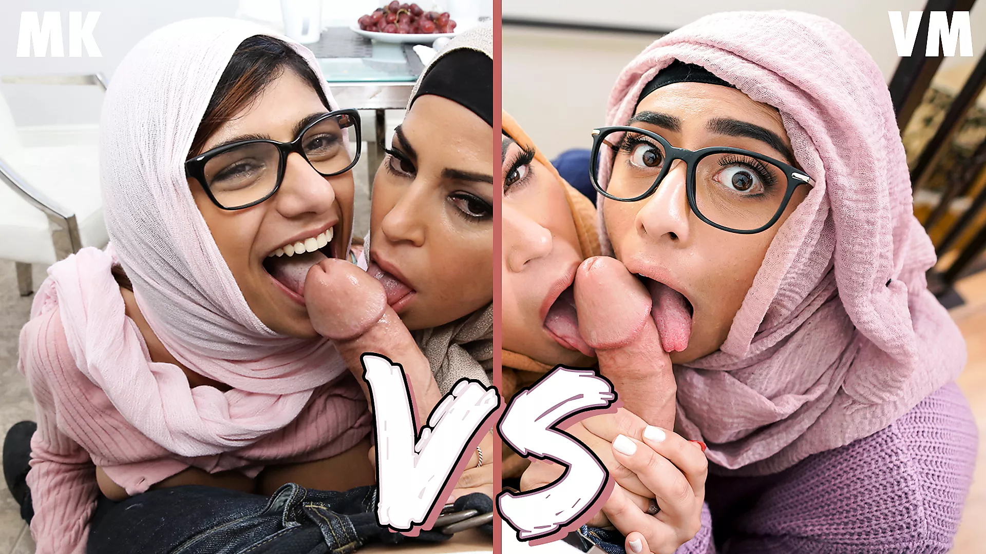 Битва за коз - Mia Khalifa и Violet Myers, часть 1 - порно HD