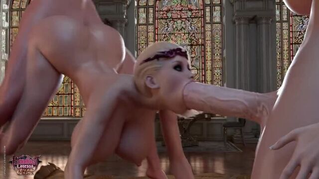 НЕОБЫЧНОЕ 3D ПОРНУШКА) секс втроём, хентай порно мульты